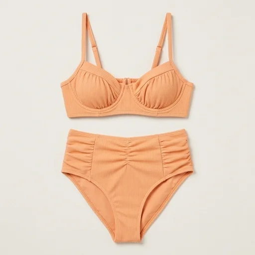 PacSun Women's Ribbed Scrunch Bikini Set